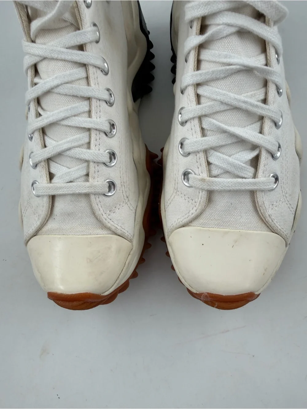 👞 Converse Run Star Motion Hi White canvas Platform Sneakers- M/7 - W/8.5